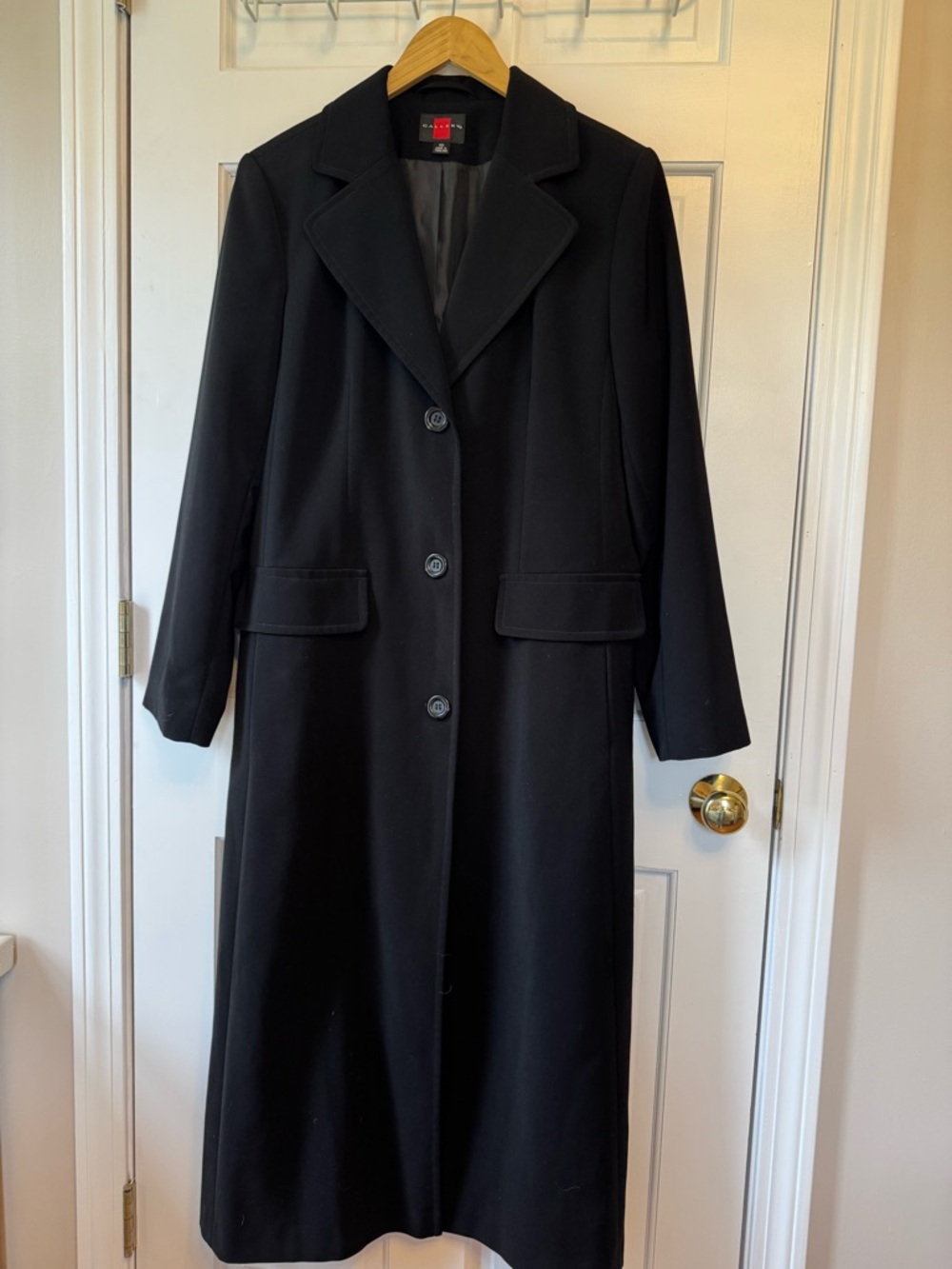 Vintage Gallery Women's Black Long Trench Coat